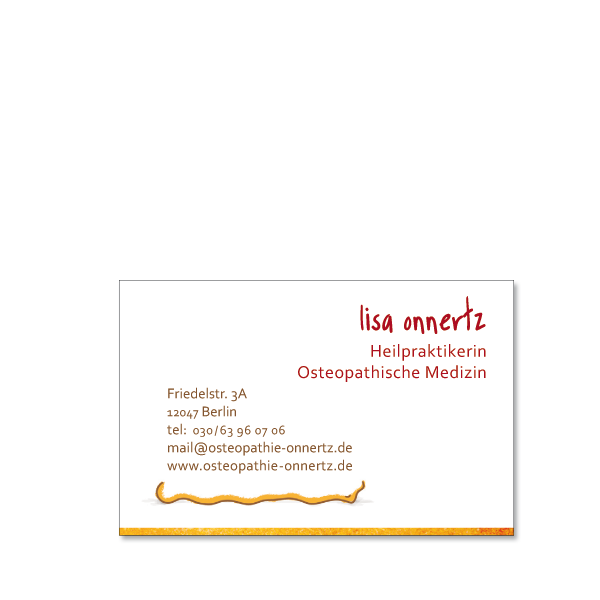 Visitenkarte | Design für Lisa Onnertz, Berlin