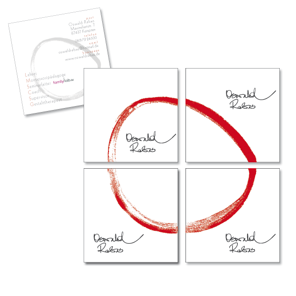 Visitenkarte erstellen lassen wie Oswald Rabas