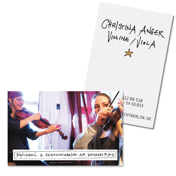 Visitenkarten Design Christina Anger, Berlin