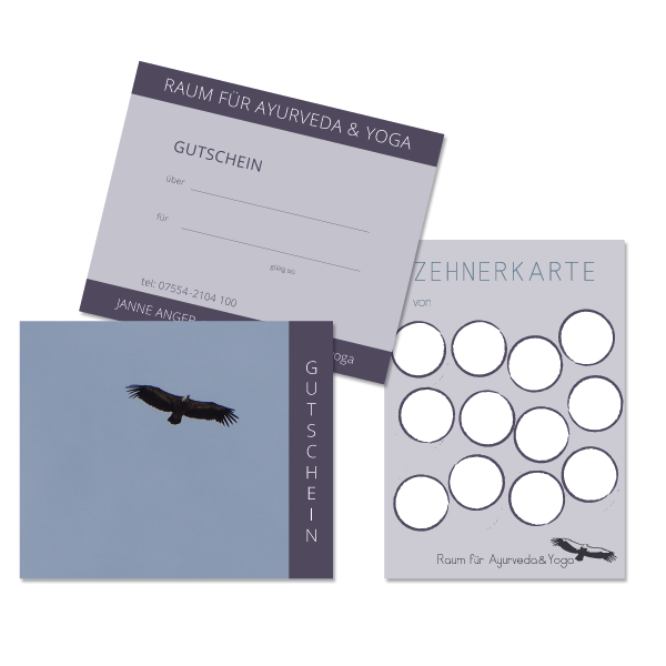 Briefpapier u.a. Design für Kunde Janne Anger, Berlin