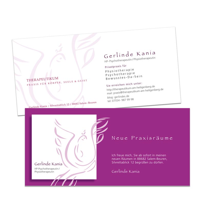 Flyer Design Berlin für einen Umzug von Praxisräumen