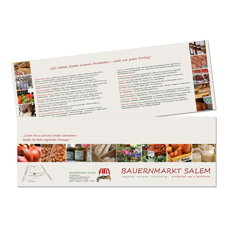 Flyer Gestaltung für ein Bauernmarktnetzwerk