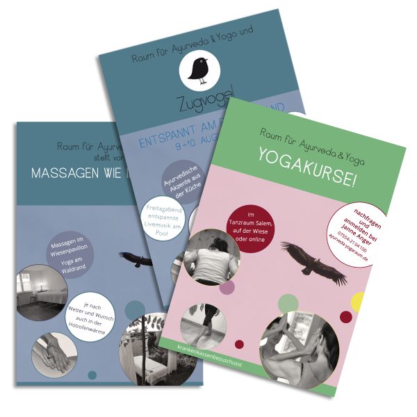 Flyer Designerin aus Berlin für Ayurveda am Bodensee