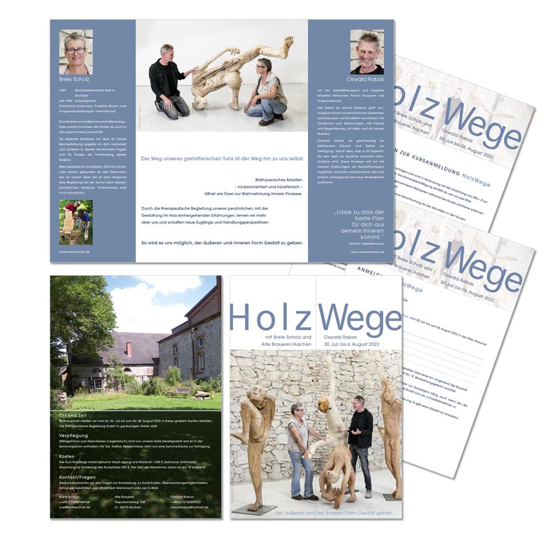 Flyer Designer aus Berlin für die Holzwegeanbieter:innen