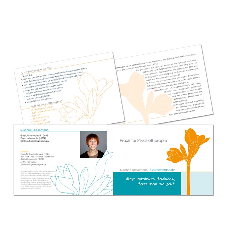 Flyer Paxis für Psychotherapie, Berlin