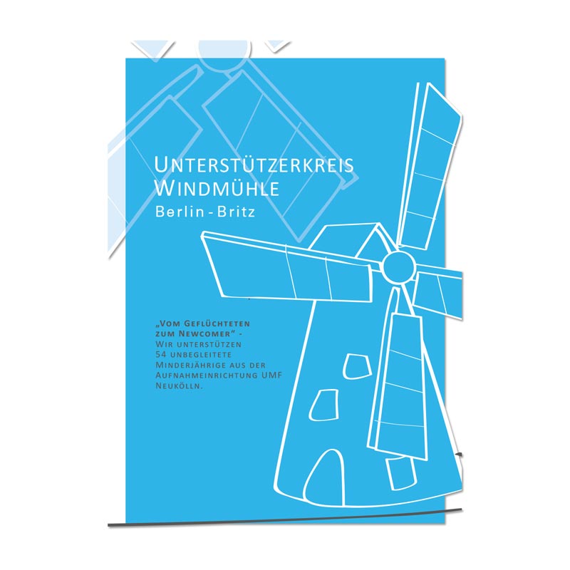 Plakat für Windmühlen UNterstützerkreis
