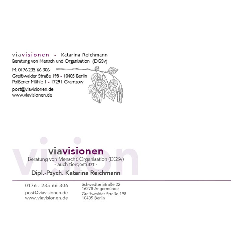 Stempel Signatur für kunde viavisionen, Berlin