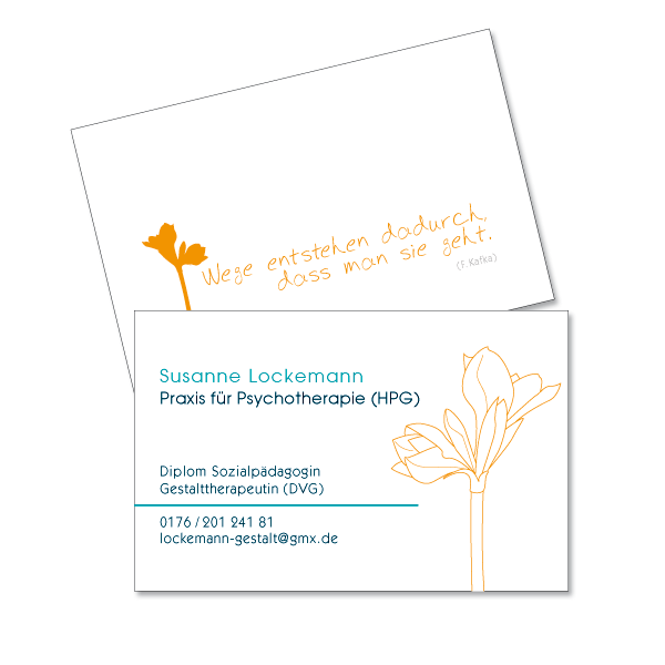Visitenkarten Design für Susanne Lockemann, Berlin