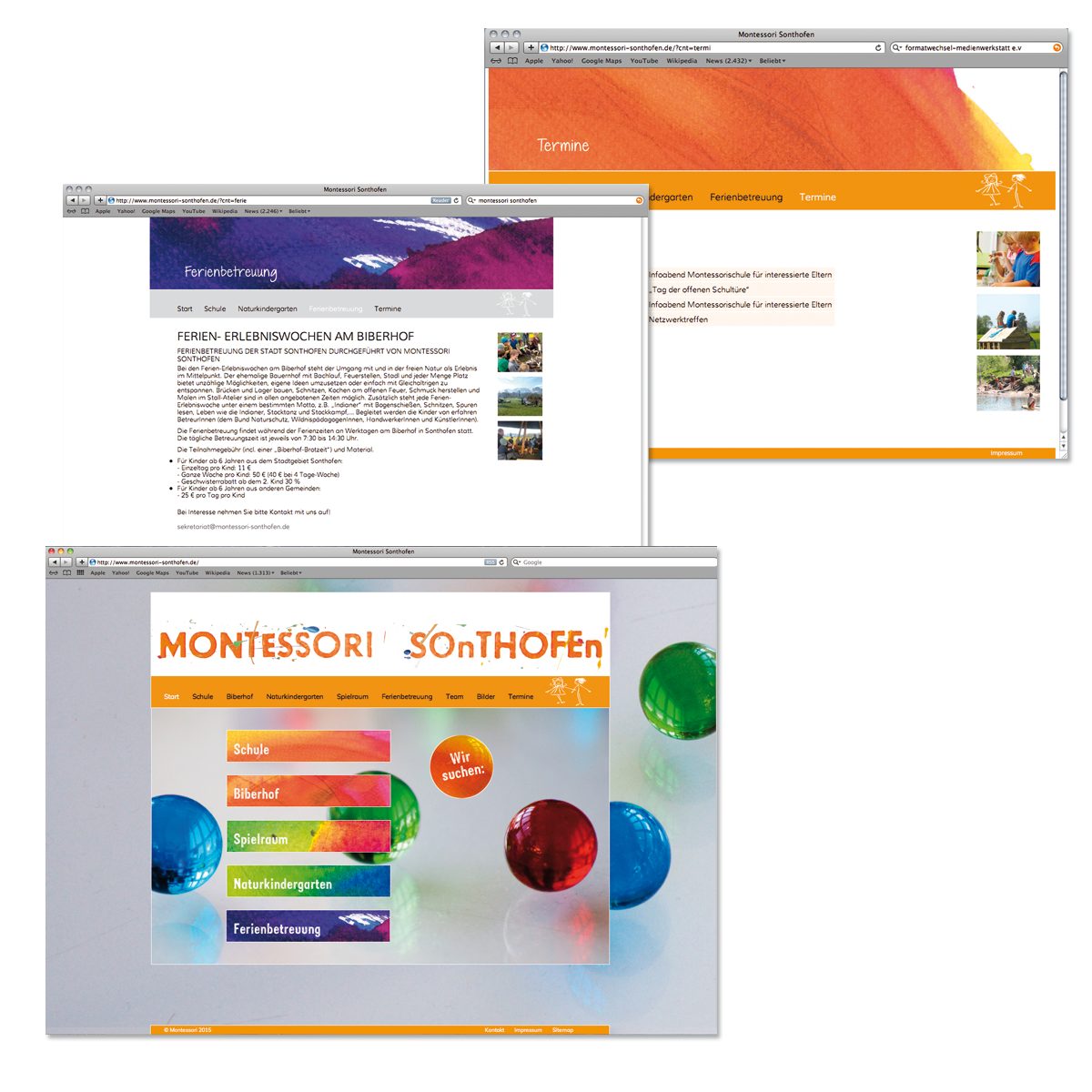 Webdesign für Montessori Sonthofen, Berlin