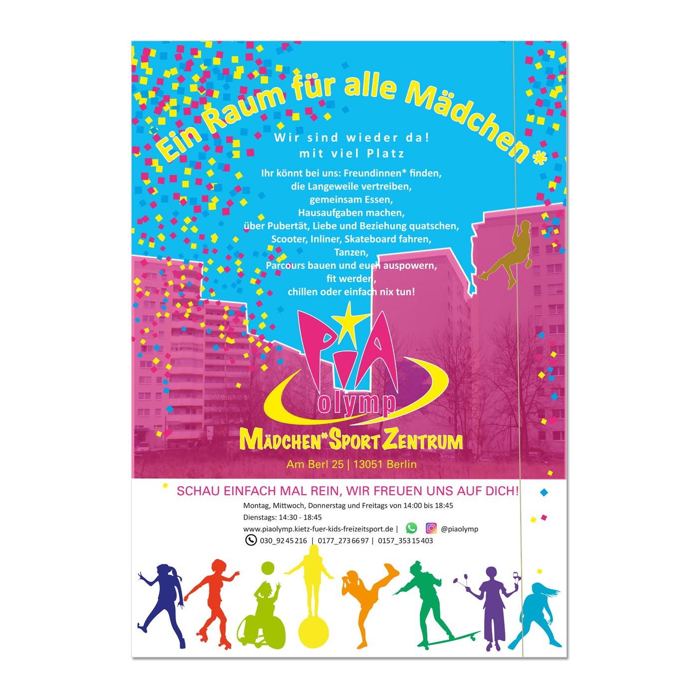 Außenwerbung Grafik Pia Olymp